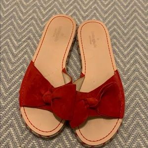 Kate Spade Red Suede Slides
